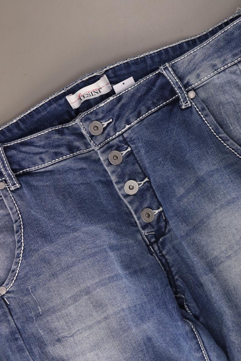 Tesini Straight Jeans Gr. 44 blau aus Baumwolle