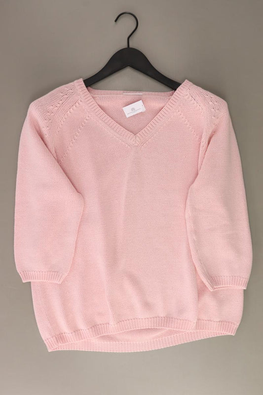 Basler Grobstrickpullover Gr. 46 rosa aus Baumwolle