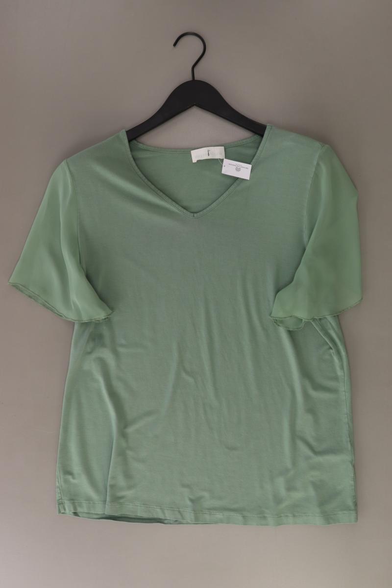 Pfeffinger Shirt mit V-Ausschnitt Gr. 46 Kurzarm grün aus Viskose