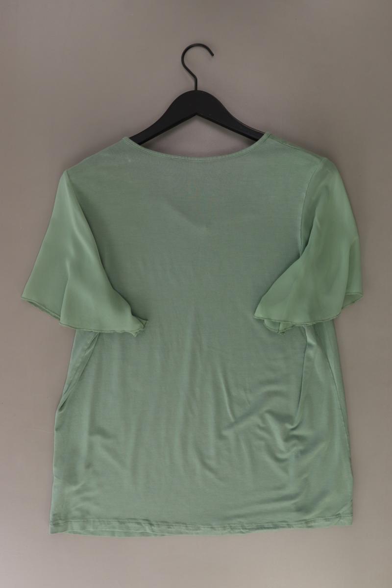 Pfeffinger Shirt mit V-Ausschnitt Gr. 46 Kurzarm grün aus Viskose