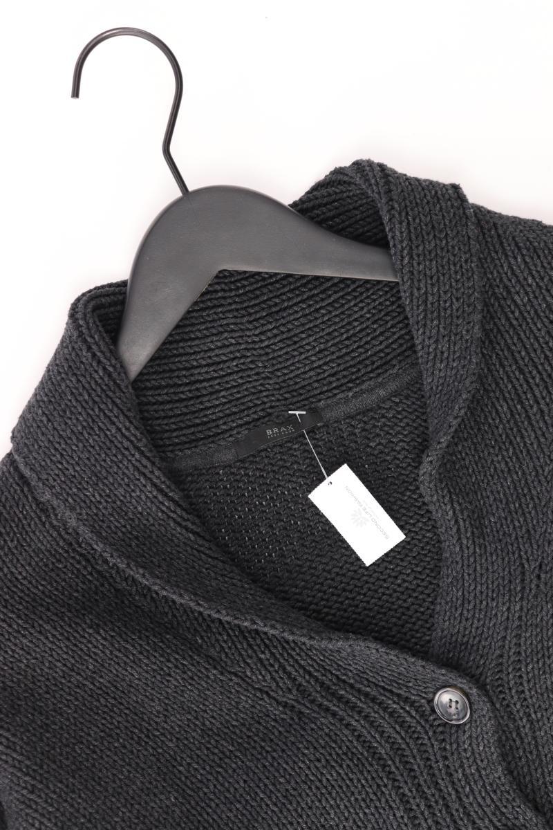 Brax Strickjacke Gr. 46 Langarm grau aus Baumwolle
