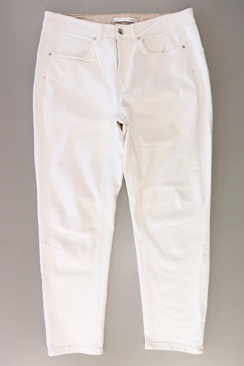 Oui Straight Jeans Gr. 42 weiß aus Baumwolle