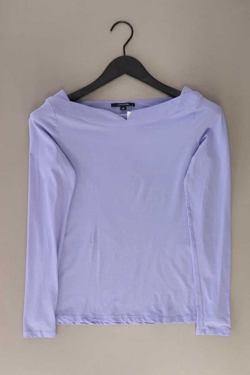 comma, Longsleeve-Shirt Gr. 36 Langarm blau aus Polyamid