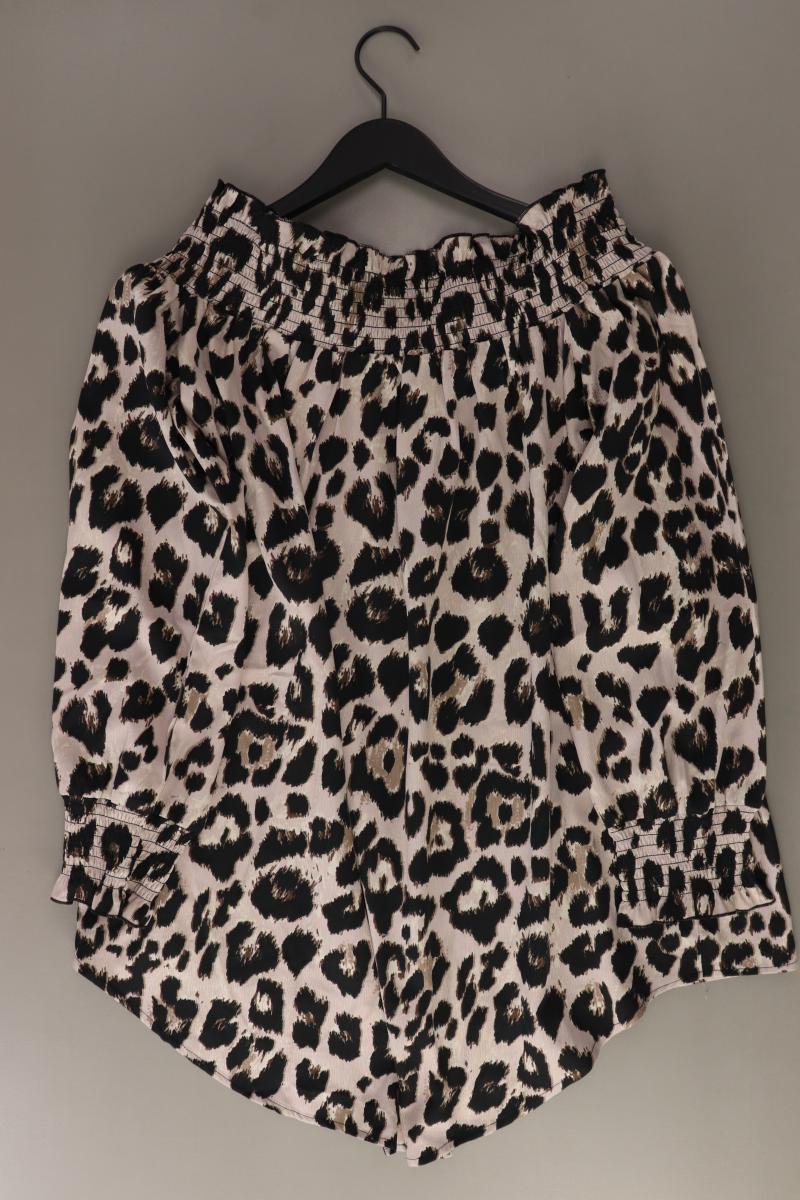 Bodyflirt Bluse Gr. 44 mit Tierdruck 3/4 Ärmel mit Carmen-Ausschnitt braun