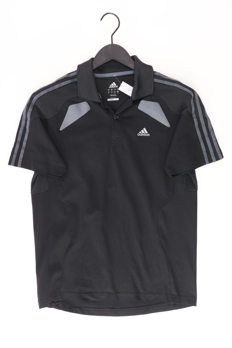 Adidas Poloshirt für Herren Gr. S Kurzarm schwarz aus Polyester