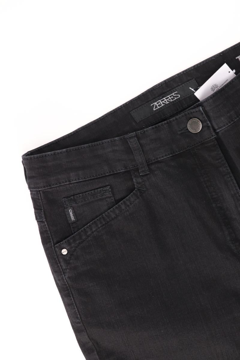 Zerres Straight Jeans Gr. Kurzgröße 42 schwarz aus Baumwolle