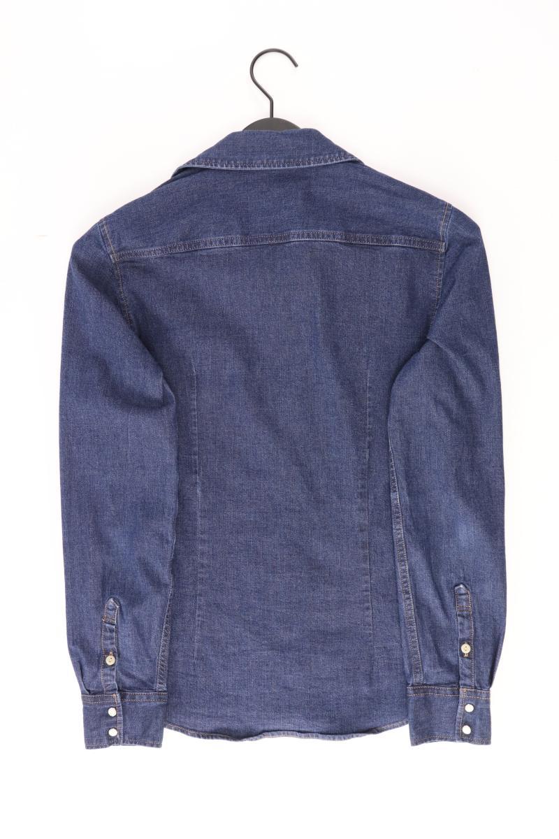 H&M Jeanshemd Gr. 38 Langarm blau aus Baumwolle
