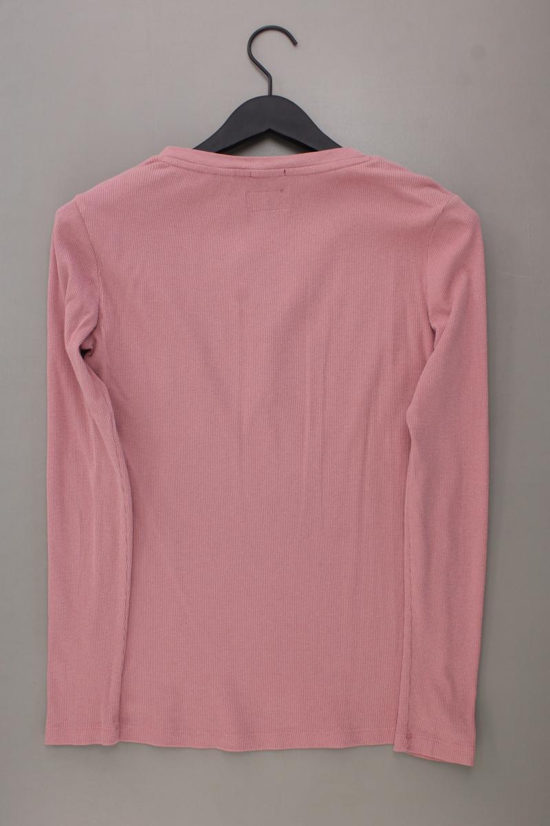 Superdry Shirt mit V-Ausschnitt Gr. 36 Langarm rosa