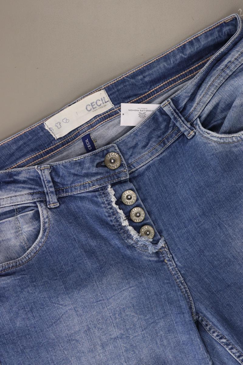 Cecil Straight Jeans Gr. W30 blau aus Baumwolle