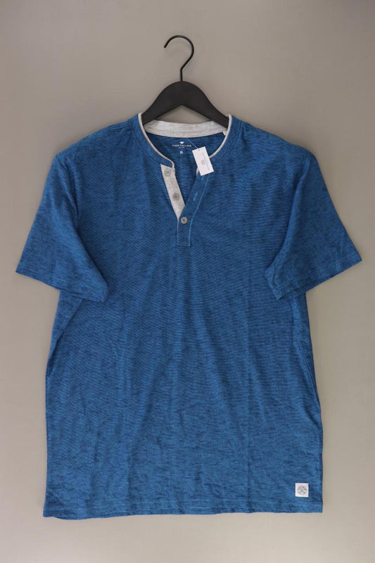 Tom Tailor T-Shirt für Herren Gr. XL Kurzarm blau aus Baumwolle