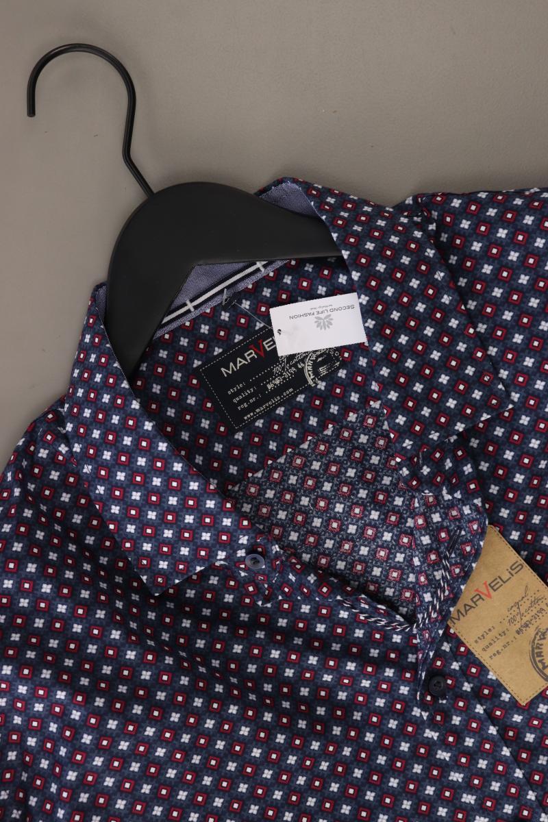 MARVELIS Langarmhemd für Herren Gr. XXL neu mit Etikett blau aus Baumwolle