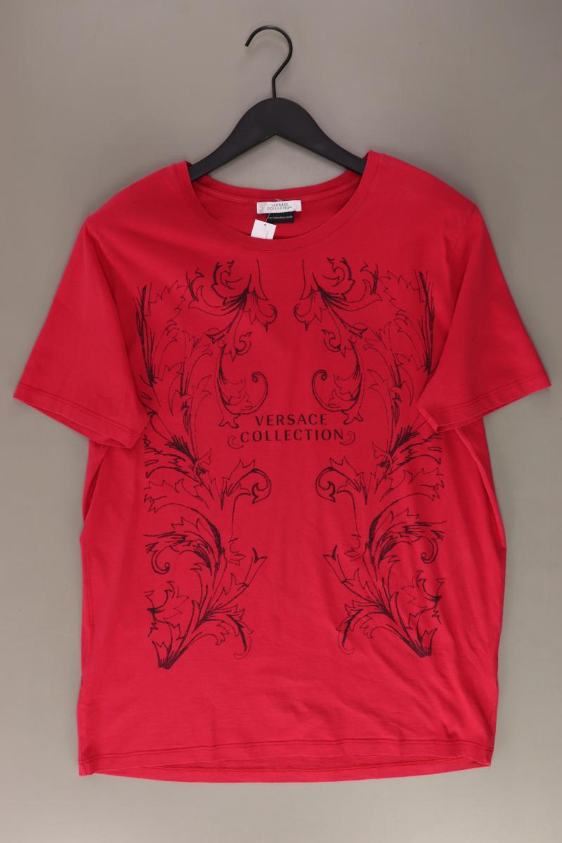 Versace Collection Shirt für Herren Gr. XXL Kurzarm rot aus Baumwolle