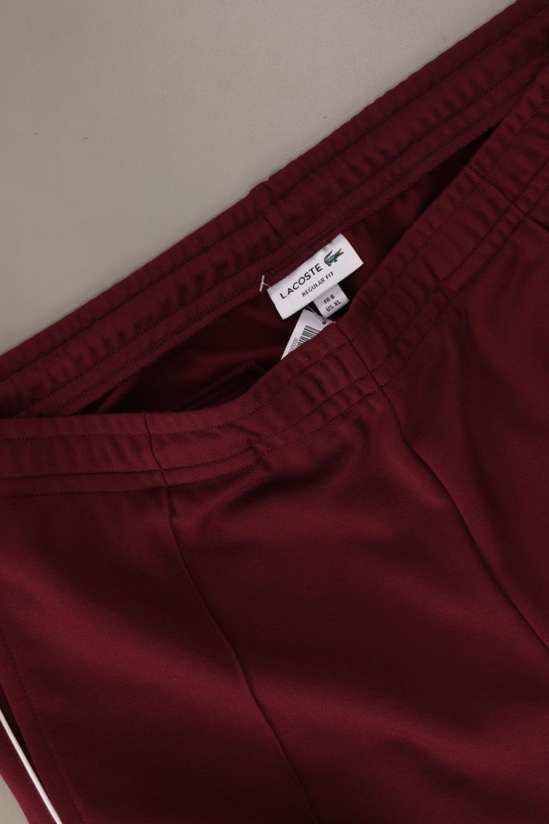 Lacoste Jogginghose für Herren Gr. XL rot aus Polyester