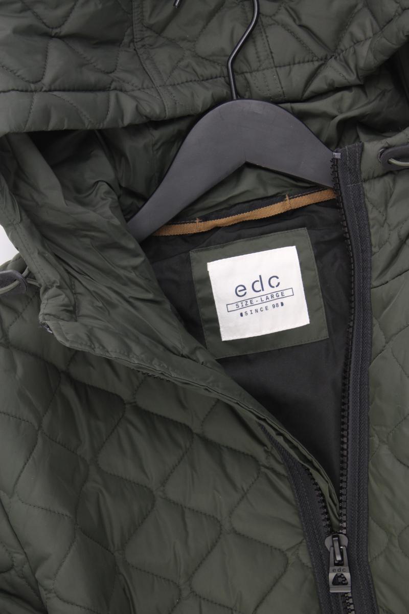 edc by Esprit Kapuzenjacke Gr. L neuwertig olivgrün aus Polyester