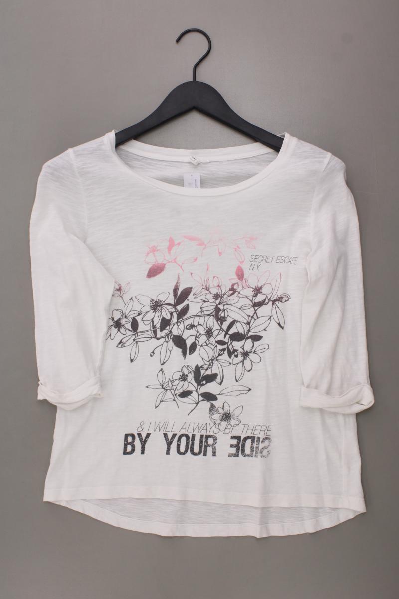 QS by s.Oliver Printshirt Gr. M 3/4 Ärmel weiß