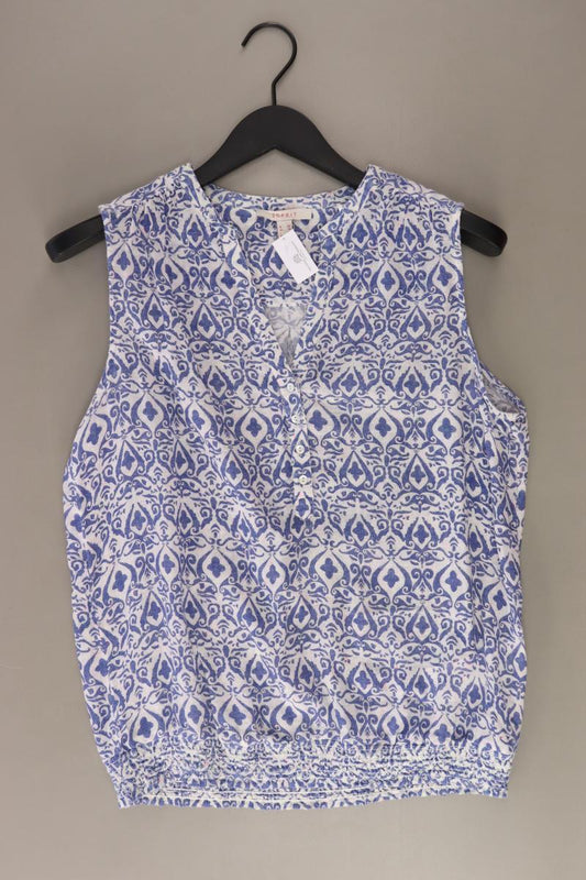 Esprit Ärmellose Bluse Gr. 40 blau aus Baumwolle