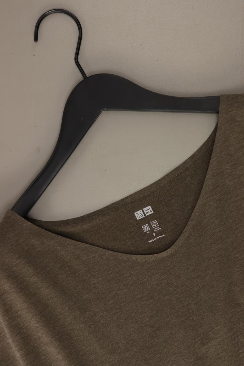 Uniqlo T-Shirt Gr. S Kurzarm olivgrün aus Polyester