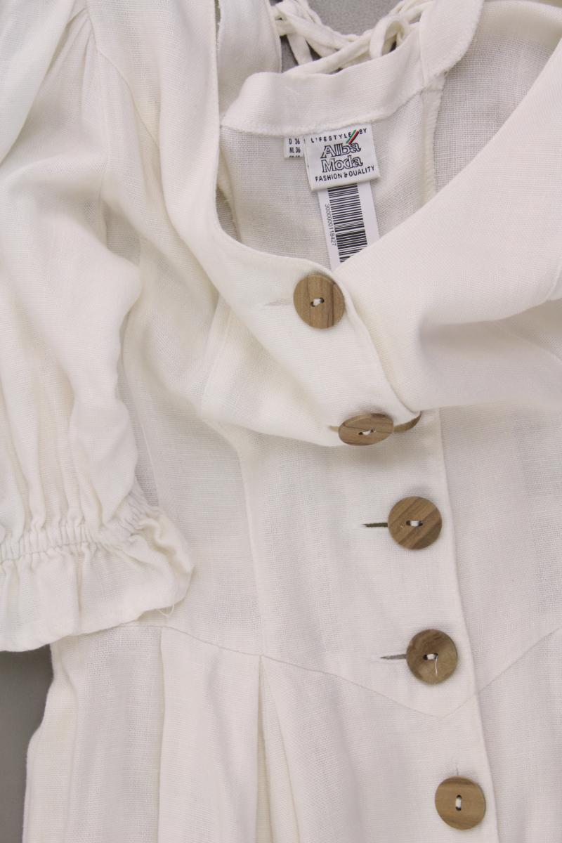 Alba Moda Trachtenkleid Mittelalterkleid Gr. 36 3/4 Ärmel creme aus Leinen