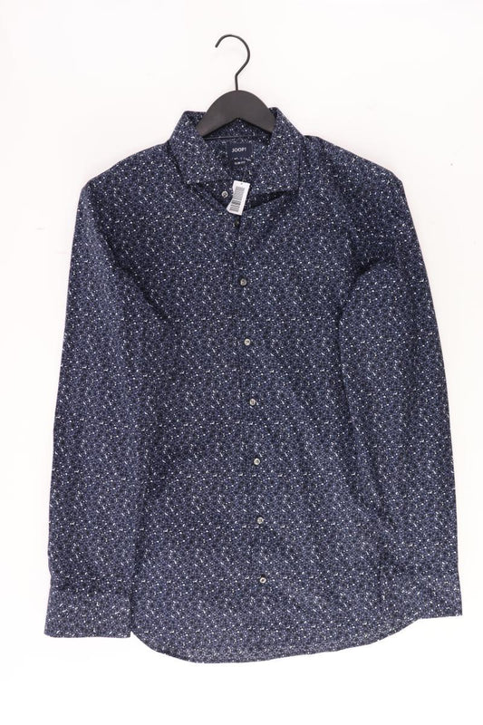 Joop! Langarmhemd für Herren Gr. Hemdgröße 44 mit Blumenmuster blau