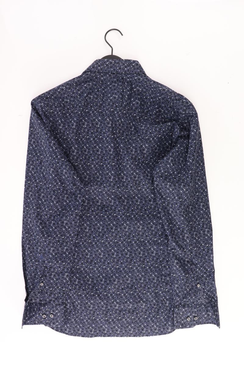 Joop! Langarmhemd für Herren Gr. Hemdgröße 44 mit Blumenmuster blau