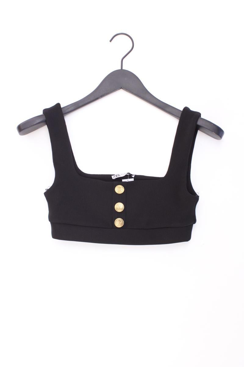 Zara Crop Top Gr. S schwarz aus Polyester