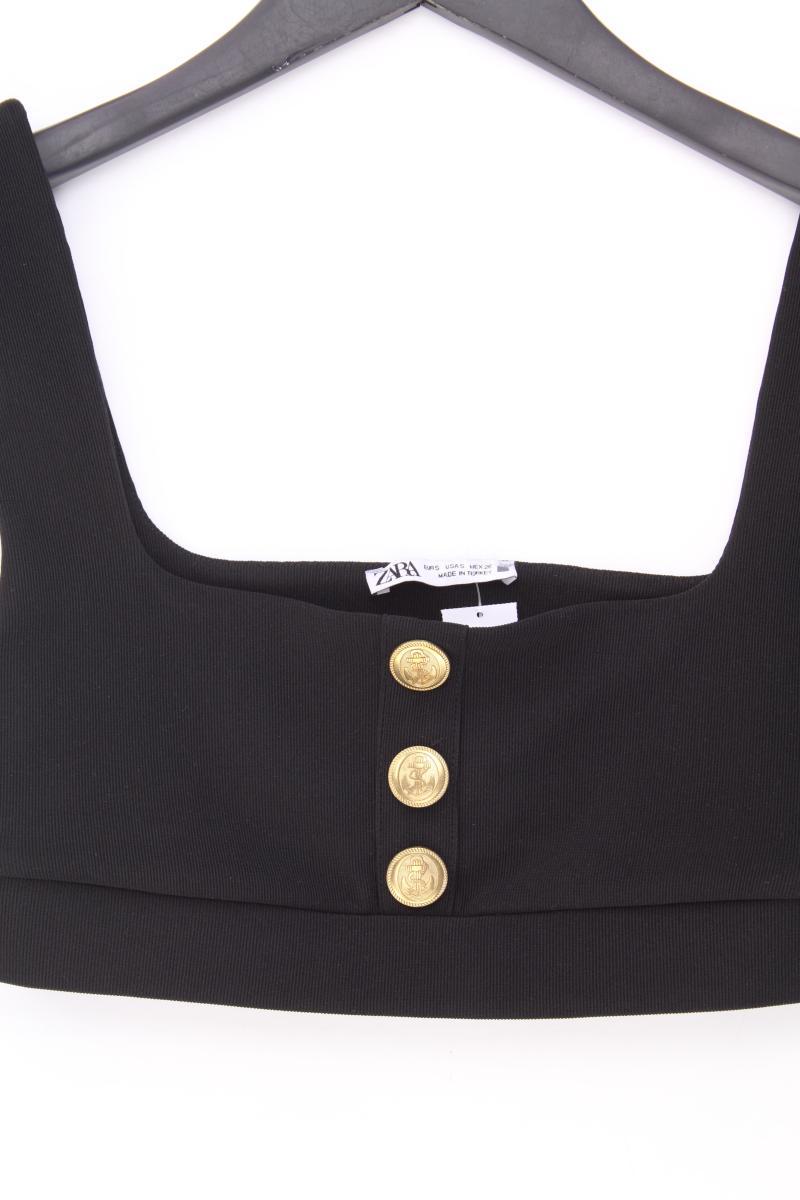 Zara Crop Top Gr. S schwarz aus Polyester
