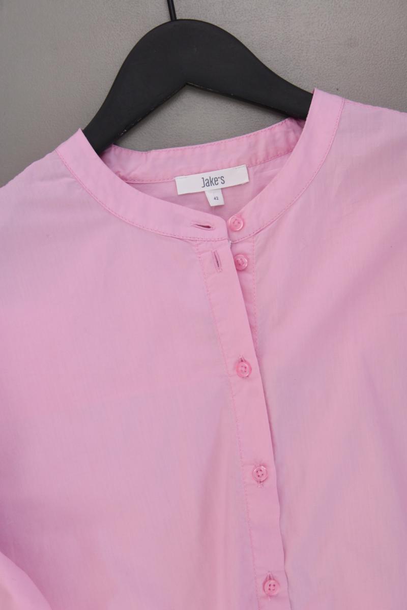 Jake*s Kurzarmbluse Gr. 42 rosa aus Baumwolle