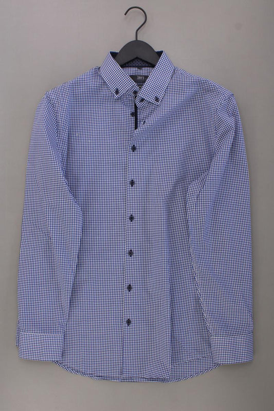 Jake*s Karohemd für Herren Gr. Hemdgröße 41/42 kariert Langarm blau