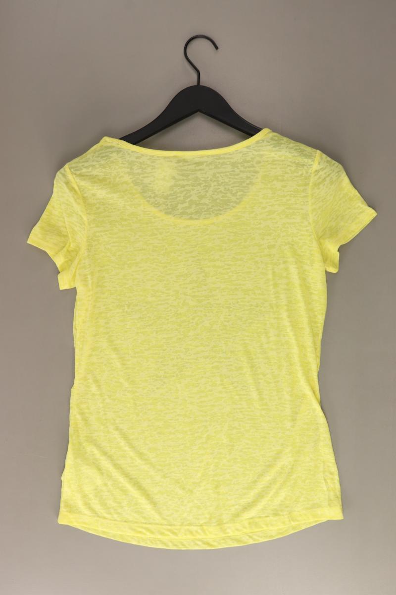 Street One T-Shirt Gr. 38 mit Tierdruck Kurzarm mit Pailletten gelb