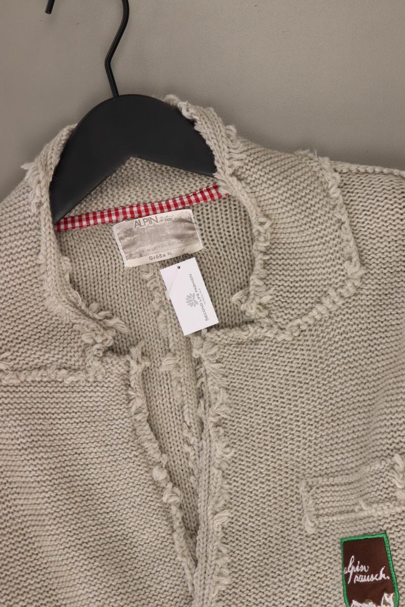 Alpin De Luxe Trachtenjacke für Herren Gr. XL Langarm grau aus Wolle