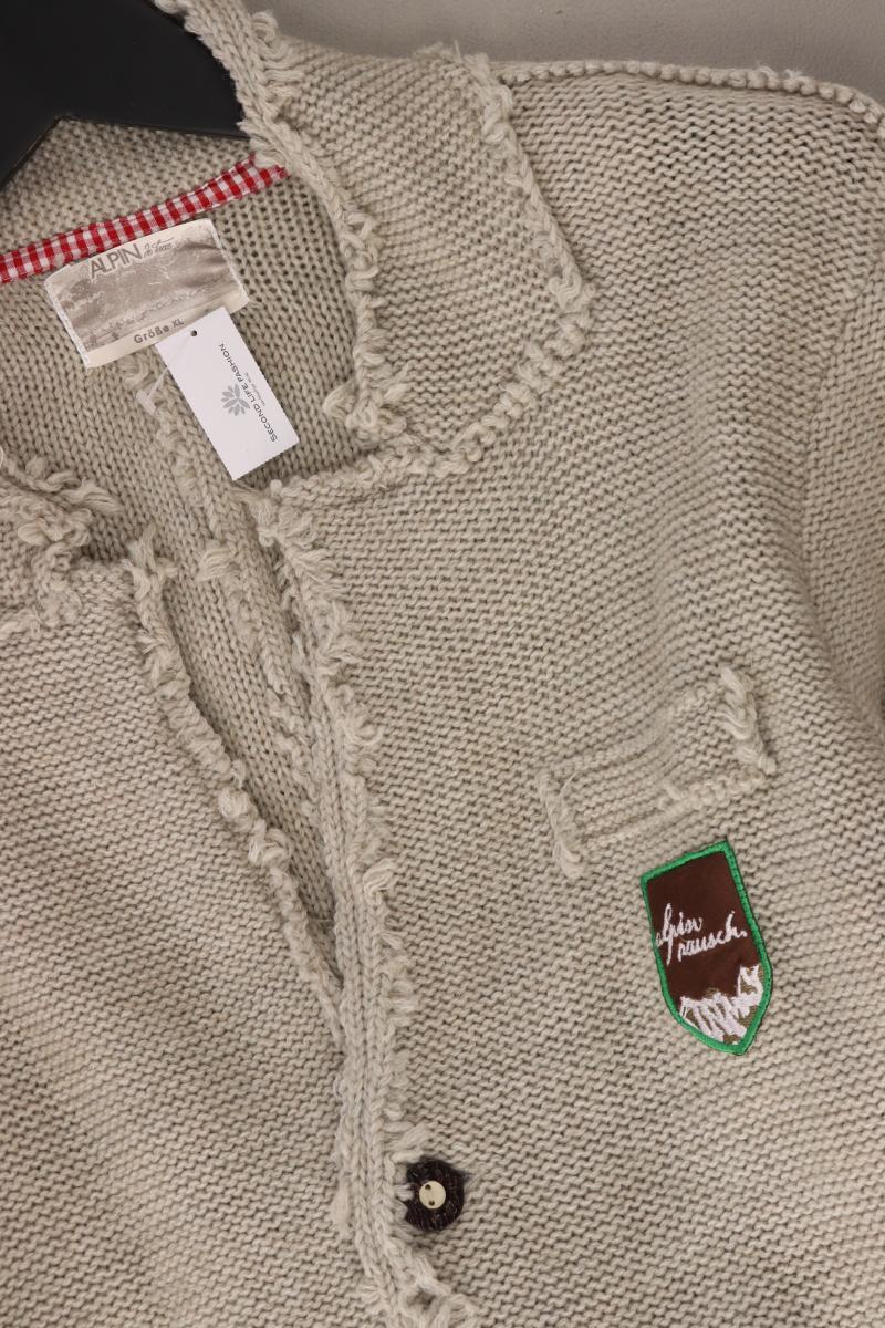 Alpin De Luxe Trachtenjacke für Herren Gr. XL Langarm grau aus Wolle