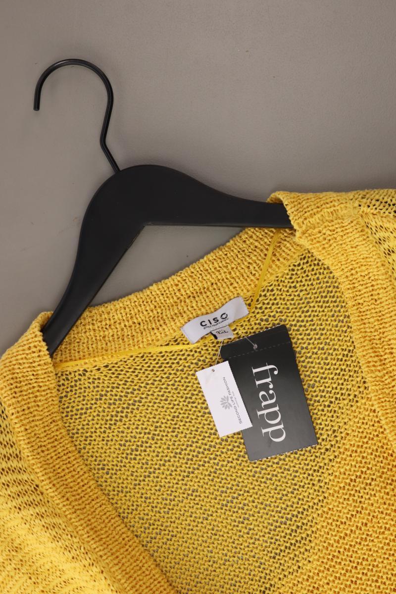 Ciso Strickjacke Gr. XXXL neu mit Etikett Neupreis: 69,99€! 3/4 Ärmel gelb
