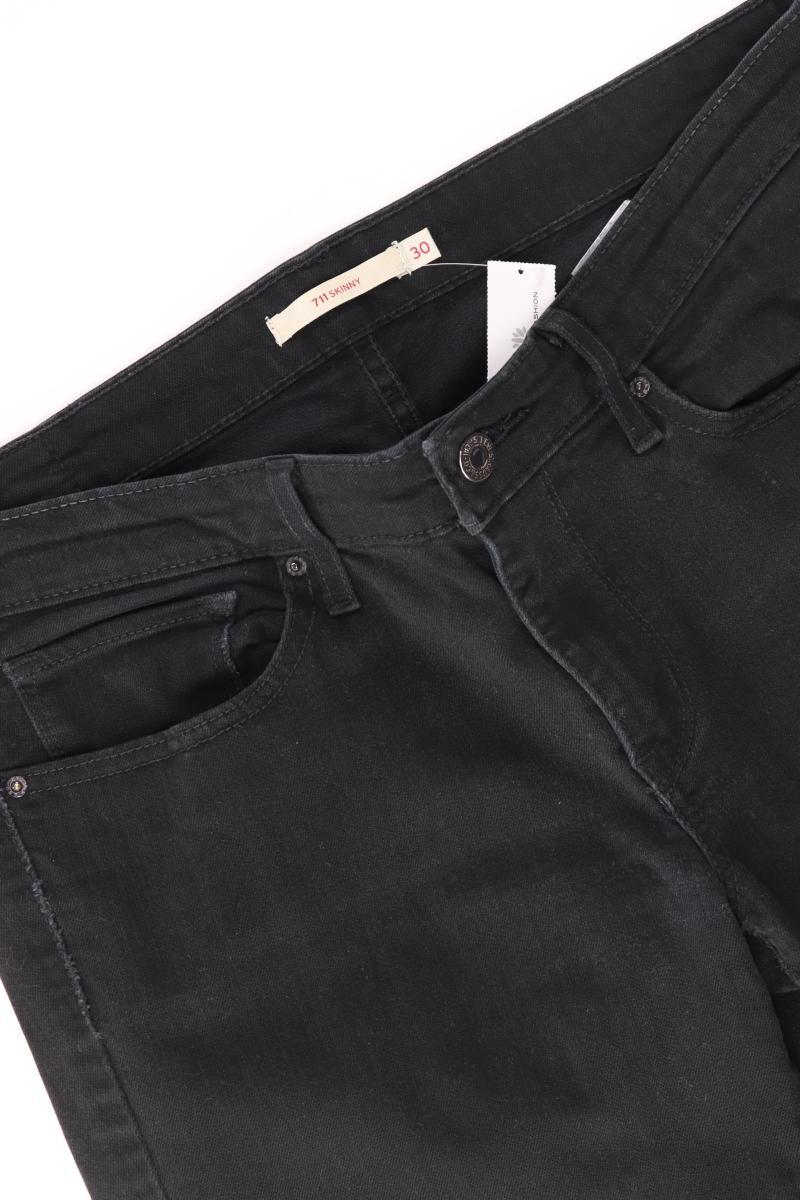 Levi's Skinny Jeans Gr. W30/L32 schwarz aus Baumwolle