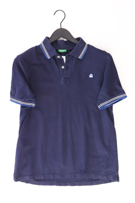 United Colors of Benetton Poloshirt für Herren Gr. L Kurzarm blau aus Baumwolle