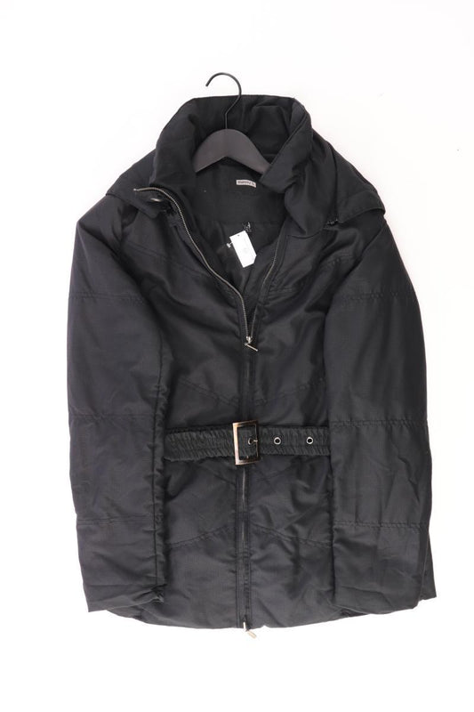 Kenny S. Lange Jacke Gr. 38 mit Gürtel schwarz aus Polyester