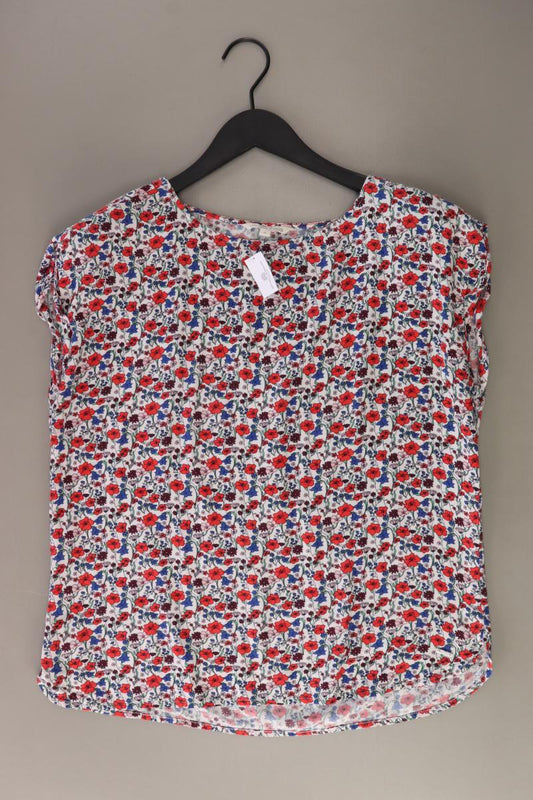 Tom Tailor (Denim) Printshirt Gr. M mit Blumenmuster Kurzarm rot aus Viskose