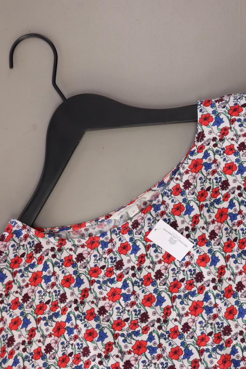 Tom Tailor (Denim) Printshirt Gr. M mit Blumenmuster Kurzarm rot aus Viskose