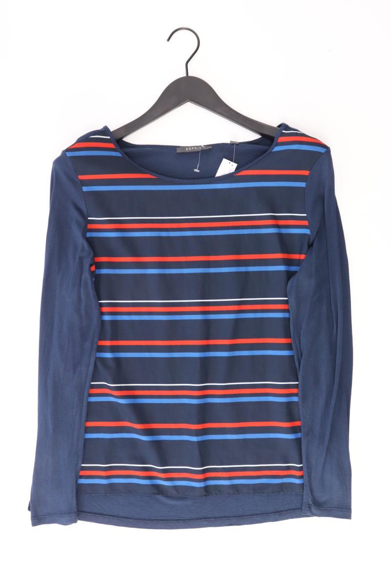 Esprit Ringelshirt Gr. L gestreift Langarm blau aus Polyester