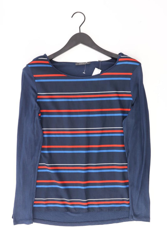Esprit Ringelshirt Gr. L gestreift Langarm blau aus Polyester