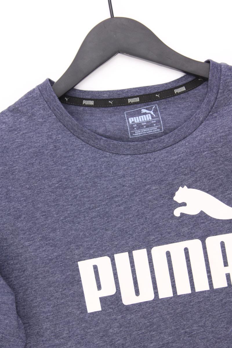 Puma T-Shirt für Herren Gr. M Kurzarm blau aus Polyester