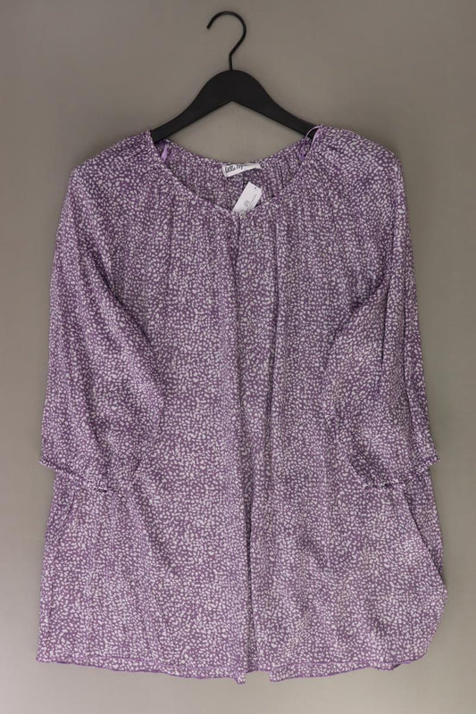 Ulla Popken Regular Bluse Gr. 46/48 3/4 Ärmel lila aus Viskose