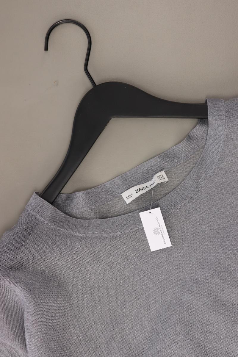 Zara T-Shirt Gr. S Kurzarm grau aus Polyester