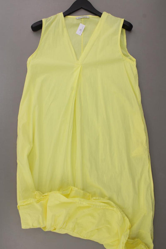 LE STRENGHE Maxikleid Gr. M Ärmellos gelb aus Baumwolle