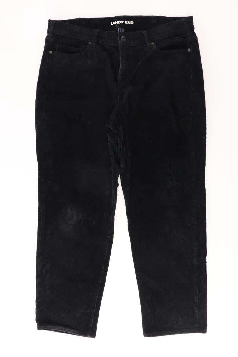 Lands' End Straight Jeans Gr. 48 schwarz aus Baumwolle