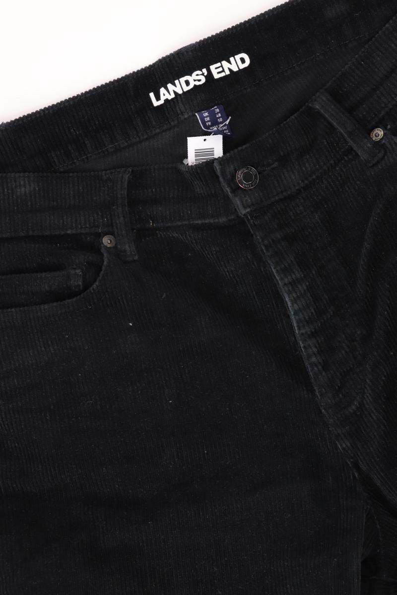 Lands' End Straight Jeans Gr. 48 schwarz aus Baumwolle