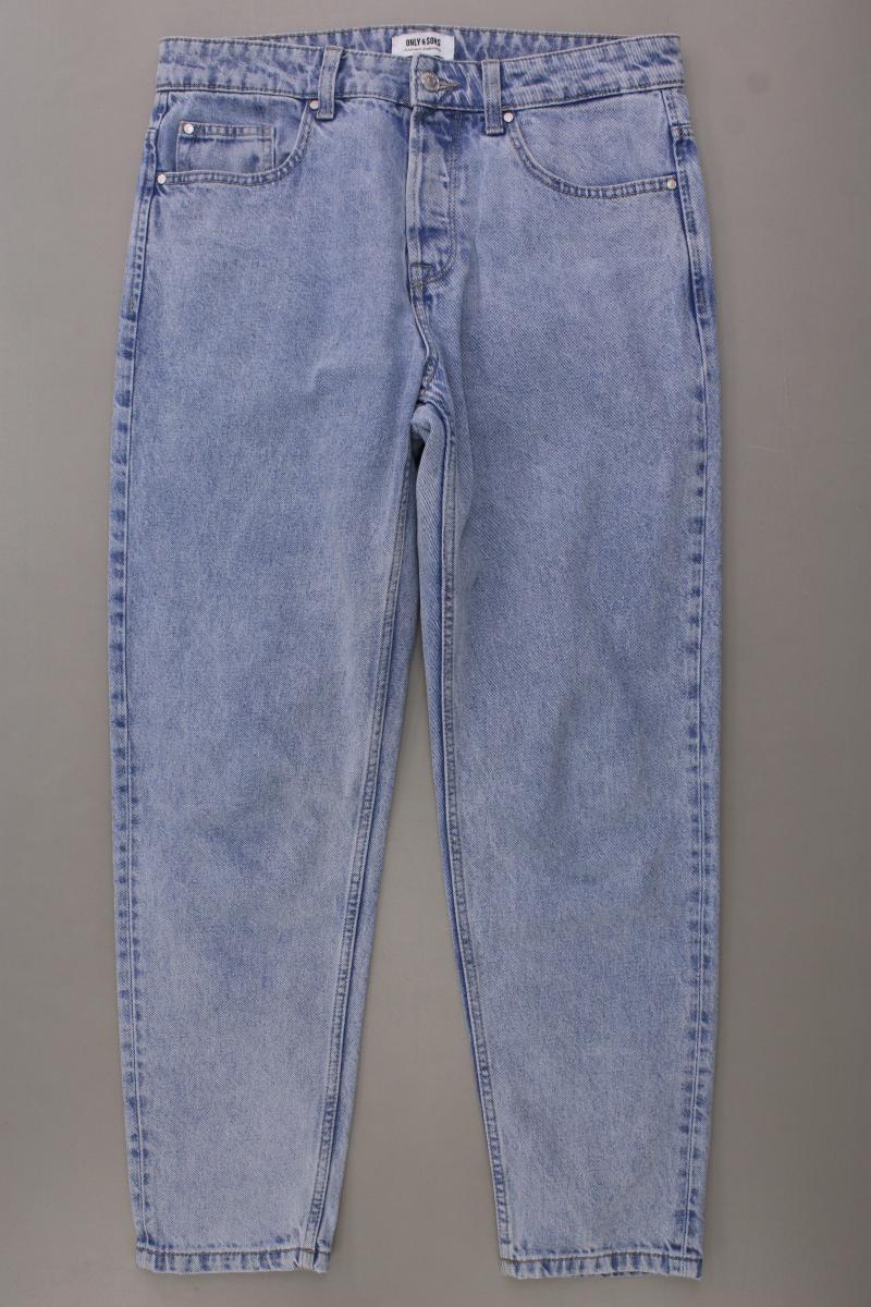 ONLY & SONS Regular Herrenjeans Gr. W32/L34 blau aus Baumwolle