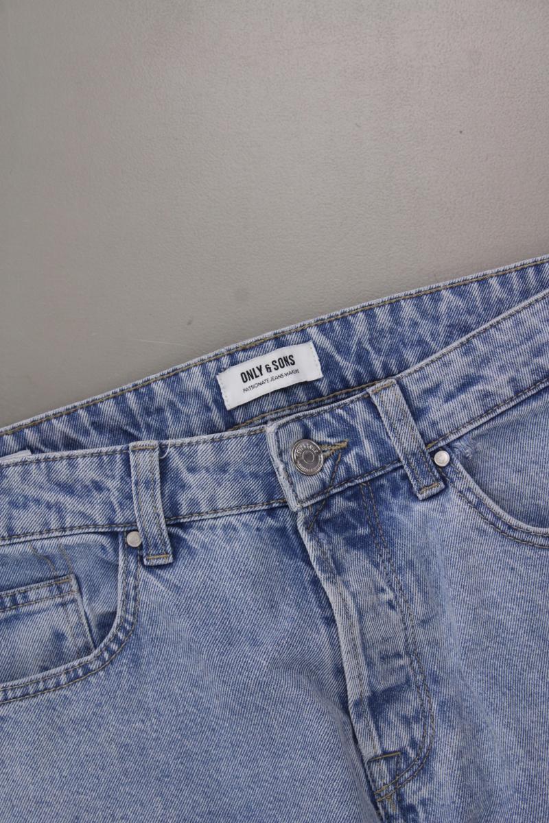 ONLY & SONS Regular Herrenjeans Gr. W32/L34 blau aus Baumwolle