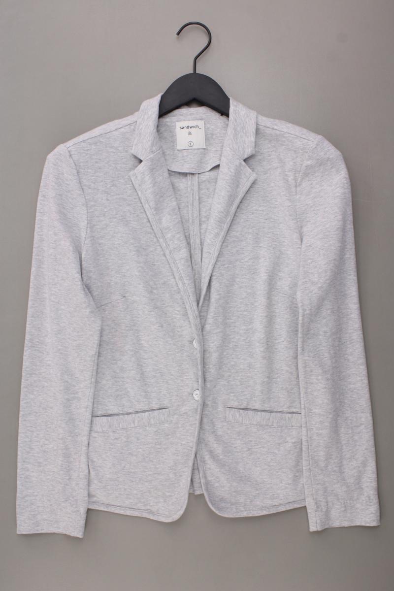 Sandwich_ Classic Blazer Gr. L grau aus Baumwolle