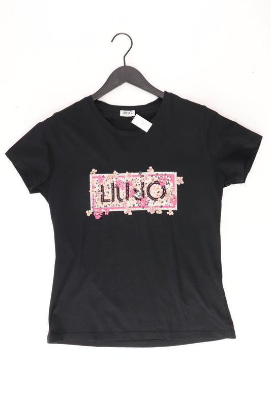 Liu Jo Printshirt Gr. M Kurzarm schwarz aus Baumwolle