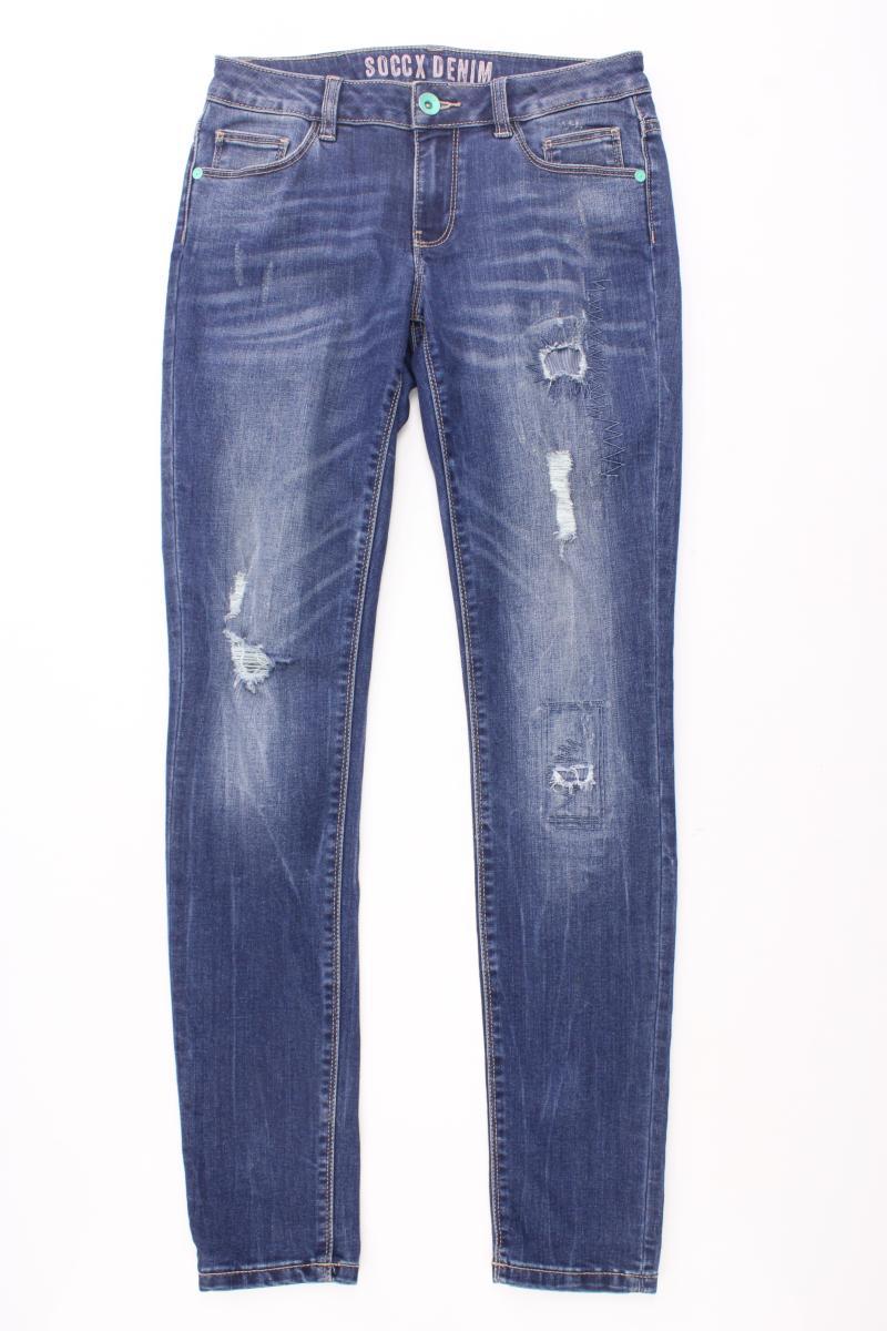 Soccx Skinny Jeans Gr. w28/L32 blau aus Baumwolle